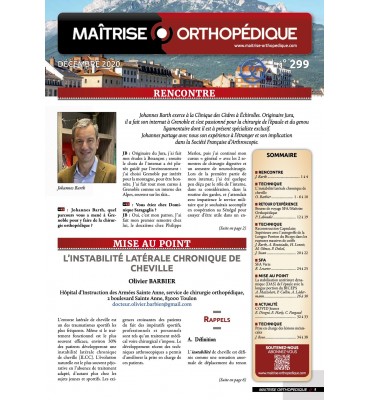 Interview de Johannes Barth dans le journal Maîtrise Orthopédique