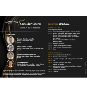 Advancing Shoulder Surgery at the III Definitive Shoulder Course in Madrid