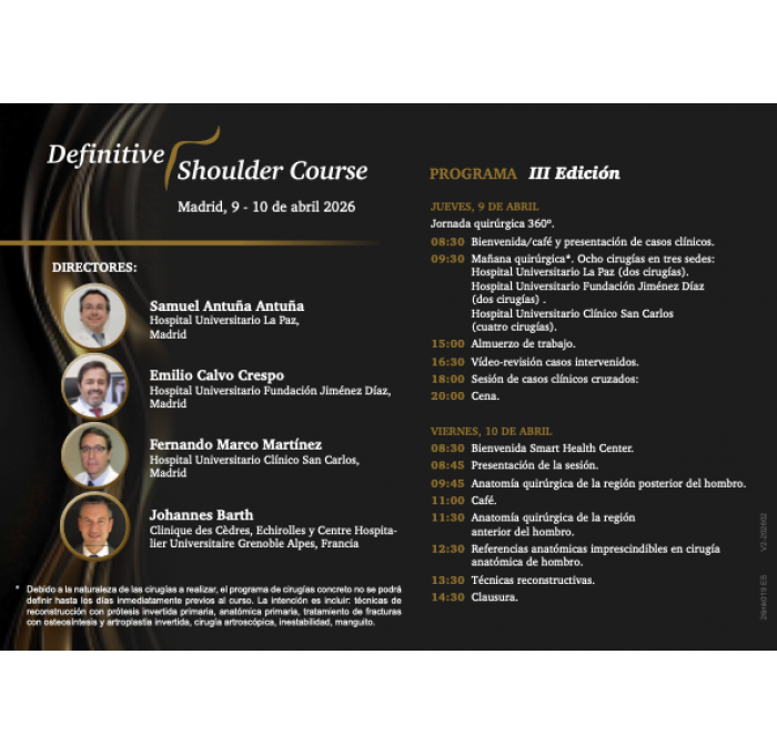 Advancing Shoulder Surgery at the III Definitive Shoulder Course in Madrid